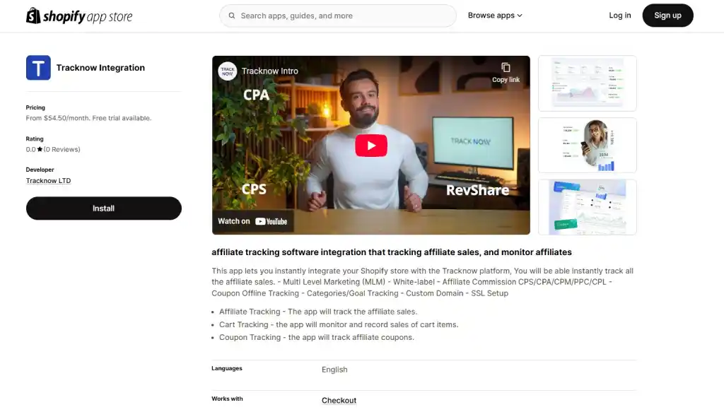 Tracknow's Plugin for Shopify
