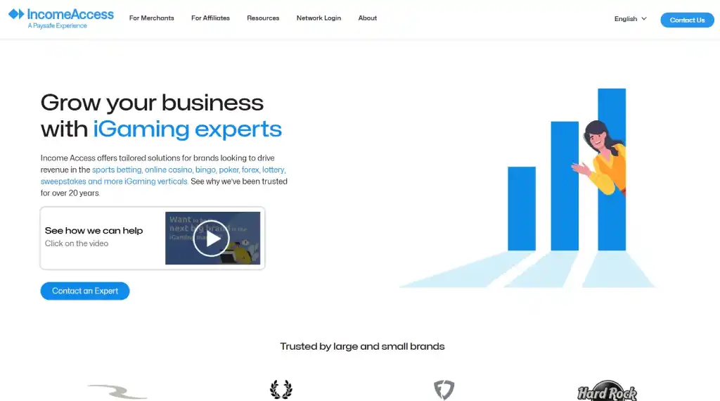 Income Access affiliate tracking dashboard