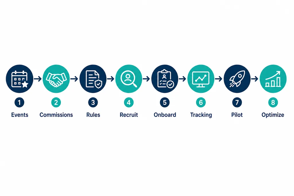 Eight-step roadmap for launching a SaaS affiliate program that scales MRR
