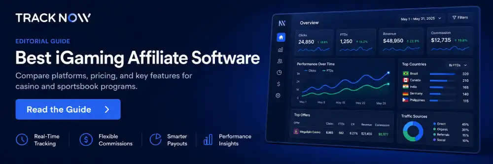 Compare the best iGaming affiliate software platforms