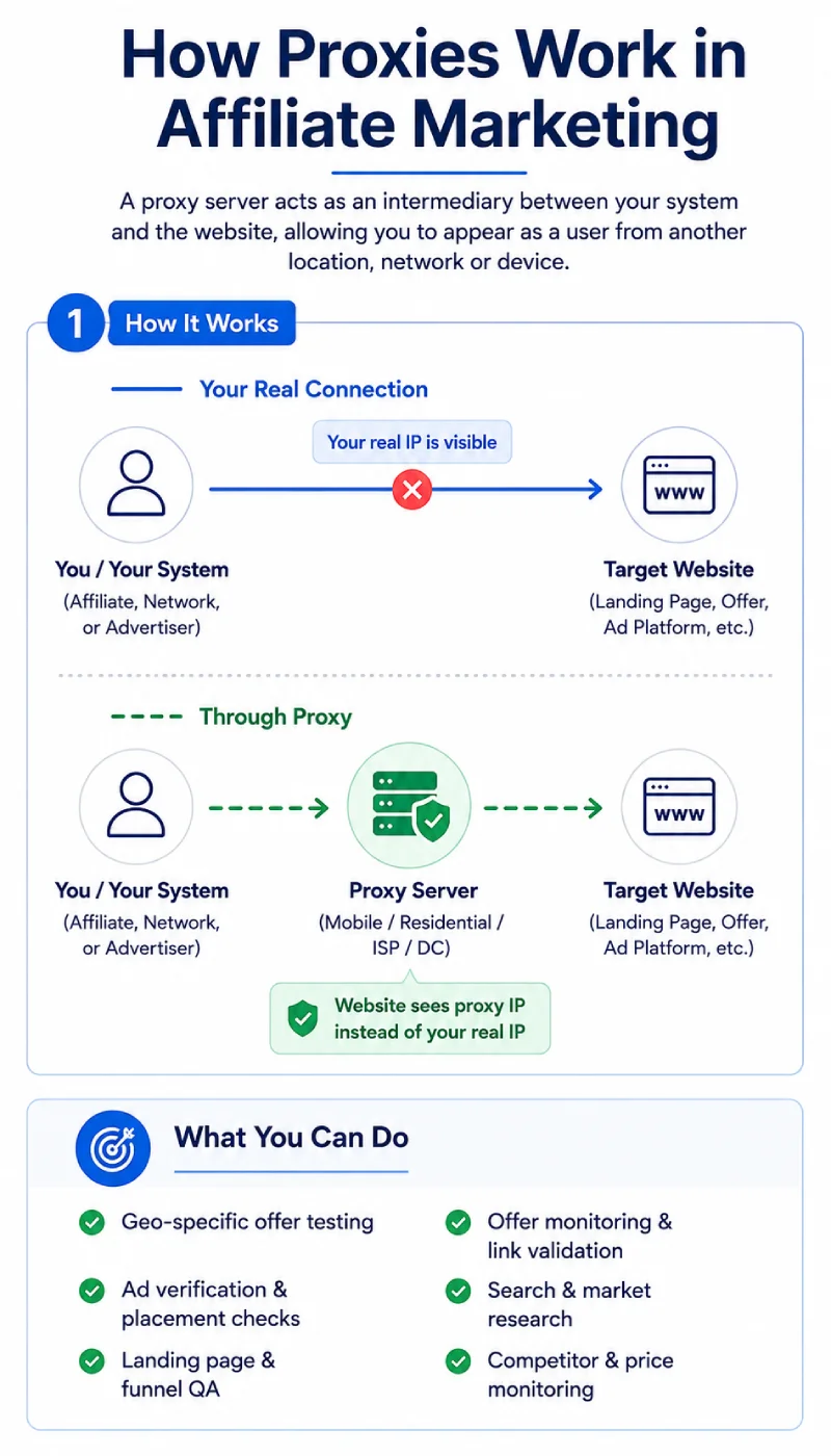 How Proxies Work in Affiliate Marketing
