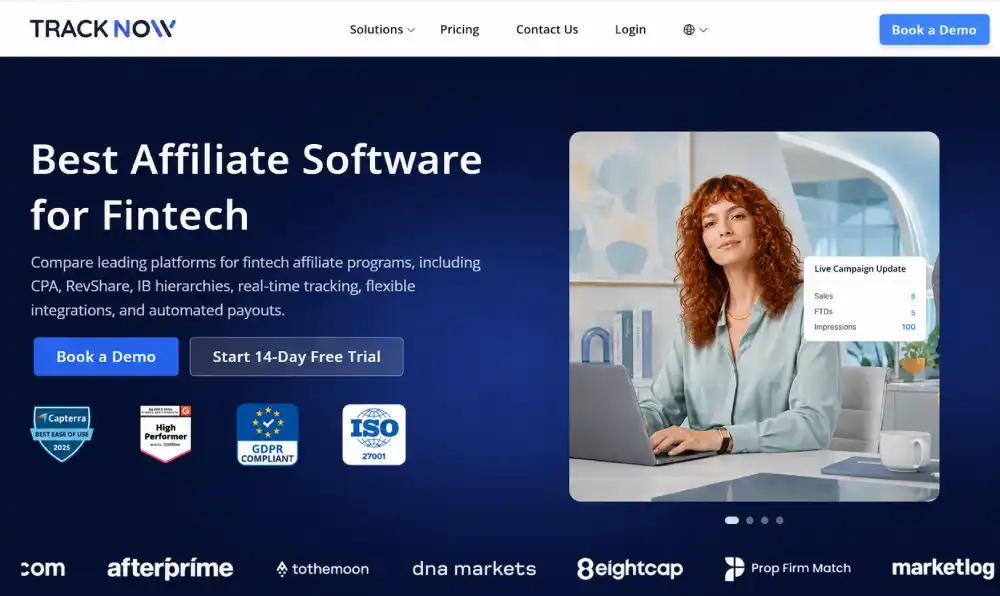 Tracknow &mdash; Best Overall Fintech Affiliate Software